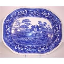 BLUE TRANSFERWARE MEAT PLATTER