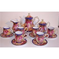 15 PC. LIMOGES FLORAL DEC. COFFEE SERVICE