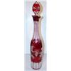 Image 2 : ORNATE 3 PC. BOHEMIAN GLASS DECANTER SET