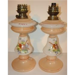 PR. OF BRISTOL GLASS MANTEL LAMPS