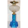 Image 1 : BLUE & CLEAR SANDWICH GLASS TABLE LAMP