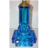 Image 2 : BLUE & CLEAR SANDWICH GLASS TABLE LAMP