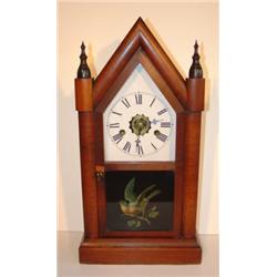 WALNUT STEEPLE CLOCK