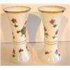 Image 1 : PR. OF BRISTOL GLASS FLORAL DEC. MANTEL VASES