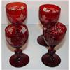 Image 1 : 4 BOHEMIAN GLASS CORDIALS