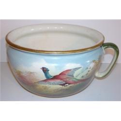 HAND PAINTED BIRD DEC. CHAMBER POT