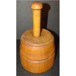 WHEAT PATTERN WOODEN BUTTER PRINT