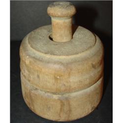 FLORAL PATTERN WOODEN BUTTER PRINT