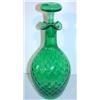 Image 1 : GREEN GLASS DECANTER WITH STOPPER