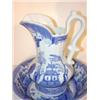 Image 2 : BLUE TRANSFERWARE WASHBOWL & PITCHER
