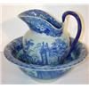Image 1 : IRONSTONE BLUE DEC. WASHBOWL & PITCHER