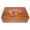 Image 1 : WALNUT HINGED BOX WITH INLAID FLORAL DEC.