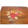 Image 2 : WALNUT HINGED BOX WITH INLAID FLORAL DEC.