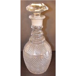 CLEAR GLASS DECANTER WITH STOPPER