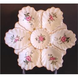 LIMOGES FLORAL DEC. OYSTER PLATE