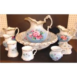 9 PC. PORCELAIN WASH SET
