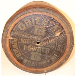 PRIMITIVE WOODEN GUN POWDER KEG