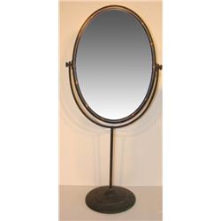 VICTORIAN SHAVING MIRROR W/METAL FRAME