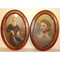 PR. OF WALNUT OVAL PICTURE FRAMES