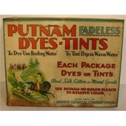 PUTNAM FADELESS DYES-TINTS DISPLAY BOX