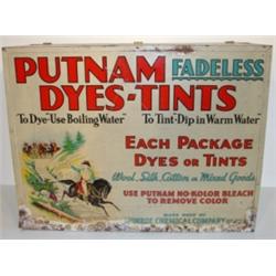 PUTNAM FADELESS DYES-TINTS DISPLAY BOX
