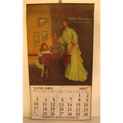 1897 DOMESTIC SEWING MACHINE CO. CALENDAR