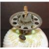 Image 5 : MINIATURE WHITE GLASS OIL LAMP