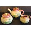 Image 1 : 3 PC. MAJOLICA TEA SET