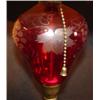 Image 2 : PR. OF ETCHED CRANBERRY GLASS TABLE LAMPS