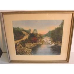 WALLACE NUTTING PRINT OF LANDSCAPE