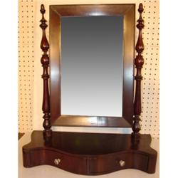 WALNUT 2 DRAWER SHAVING MIRROR