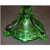 Image 2 : PR. OF GREEN GLASS CANDLESTICKS