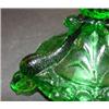 Image 3 : PR. OF GREEN GLASS CANDLESTICKS