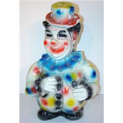 CHALKWARE CLOWN BANK STATUETTE