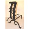 Image 1 : PR. OF PRIMITVE WROUGHT IRON ANDIRONS