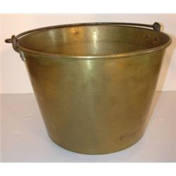 PRIMITIVE HANDLED BRASS BUCKET