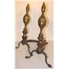 Image 1 : PR. ANTIQUE BRASS ANDIRONS