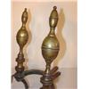 Image 2 : PR. ANTIQUE BRASS ANDIRONS
