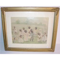 FRAMED BLACK AMERICANA PRINT