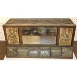 PRIMITIVE TIN STORE SPICE DISPLAY