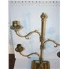 Image 2 : PR. OF BRASS TRIPLE CANDELABRAS