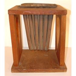 PRIMITIVE TIN CANDLE MOLD WITH BASE