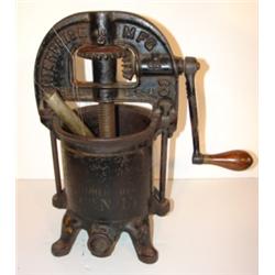 PRIMITIVE CAST IRON SAUSAGE STUFFER