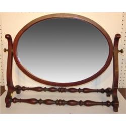 WALNUT OVAL SHAVING MIRROR