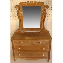 SOFTWOOD CHILD'S BUREAU WITH MIRROR