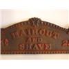 Image 2 : PRIMITIVE CAST IRON BARBER SIGN