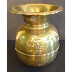 BRASS REDSKIN TOBACCO SPITTOON