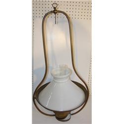 EARLY BRASS HANGING LAMP