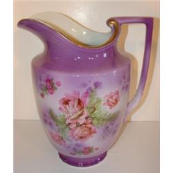 LARGE FLORAL DEC. PITCHER