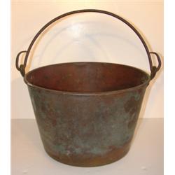 PRIMITIVE HANDLED BRASS BUCKET